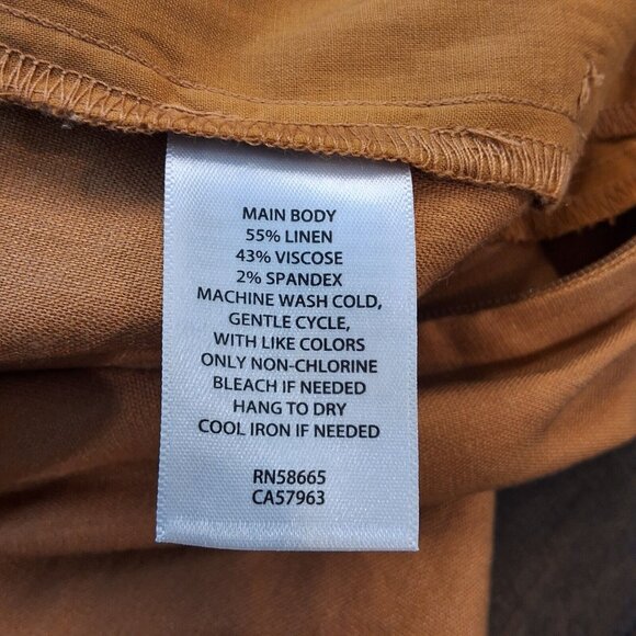 Chelsea 28 Tawny Brown Romper Sz S Linen Blend Summer Wear - Picture 5 of 5